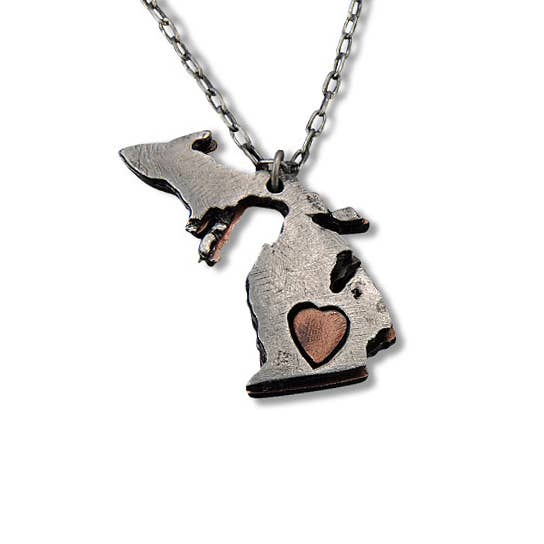 Anju Jewelry - Vente Colliers à pendentif - Home State Jewelry - Collier en étain5