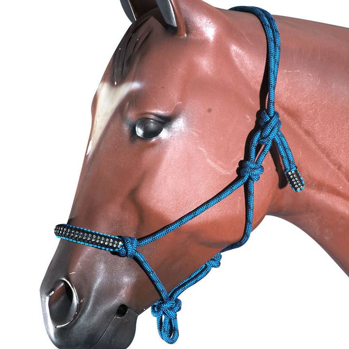 HILASON – Großhandel Reitausrüstung – Western Horse Sattelhalter aus geflochtenem Polyseil mit Kristallakzenten