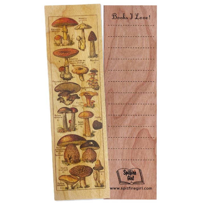 Wood Bookmark- Mushroom Lover for wholesale by Spitfire Girl