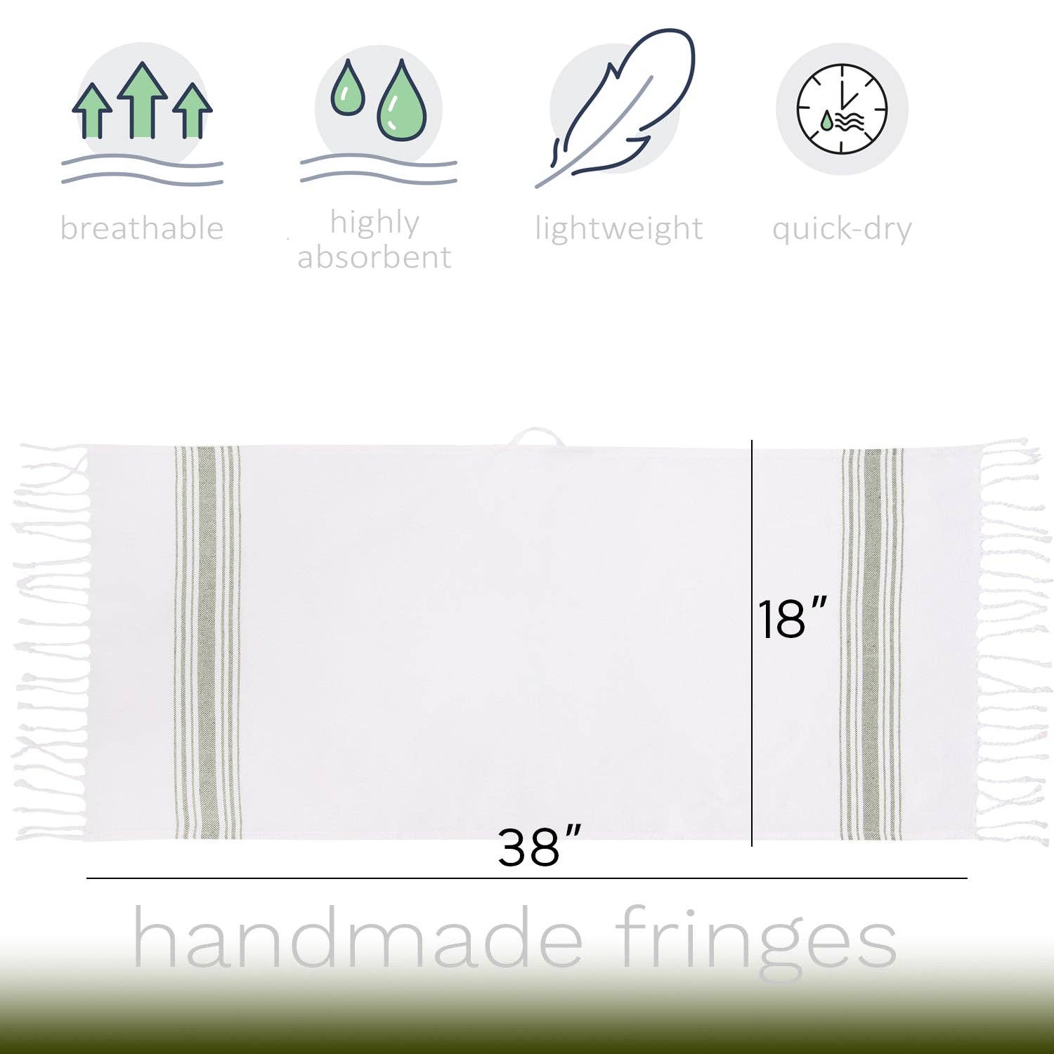 Barooga - Wholesale Hand Towel - Farmhouse Turkish Hand Towel (Set of 3), 18 x 38 inches24