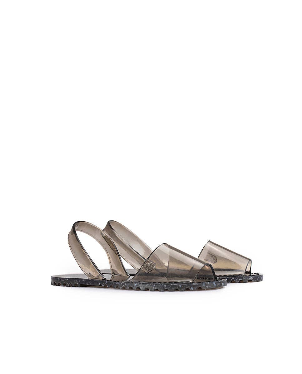 POPA - Wholesale Sandals - Women's - Menorquina Flat Sandal Transparent Smoke3
