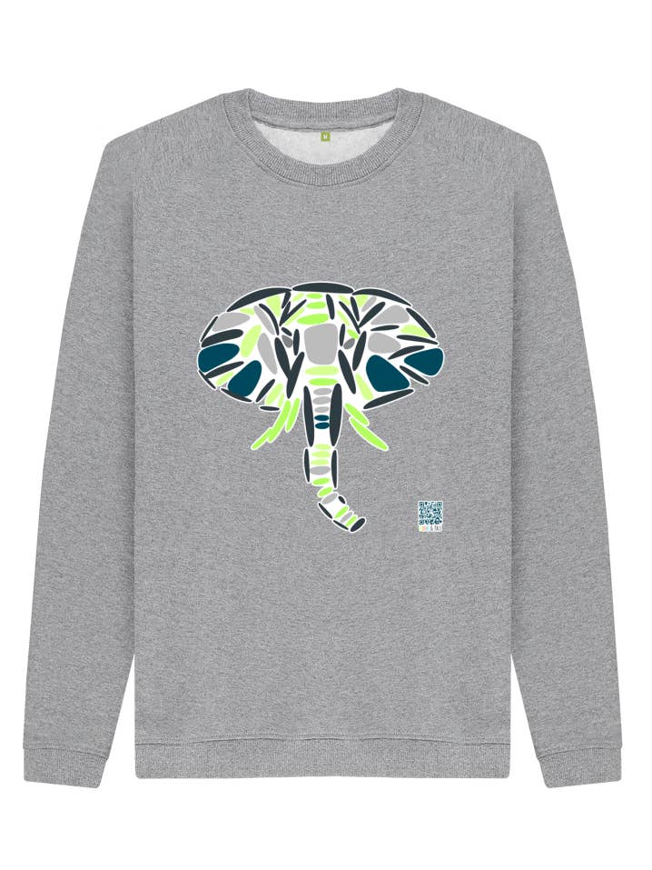 Groene olifant sweater voor kinderen voor wholesale door Dodo & Pals