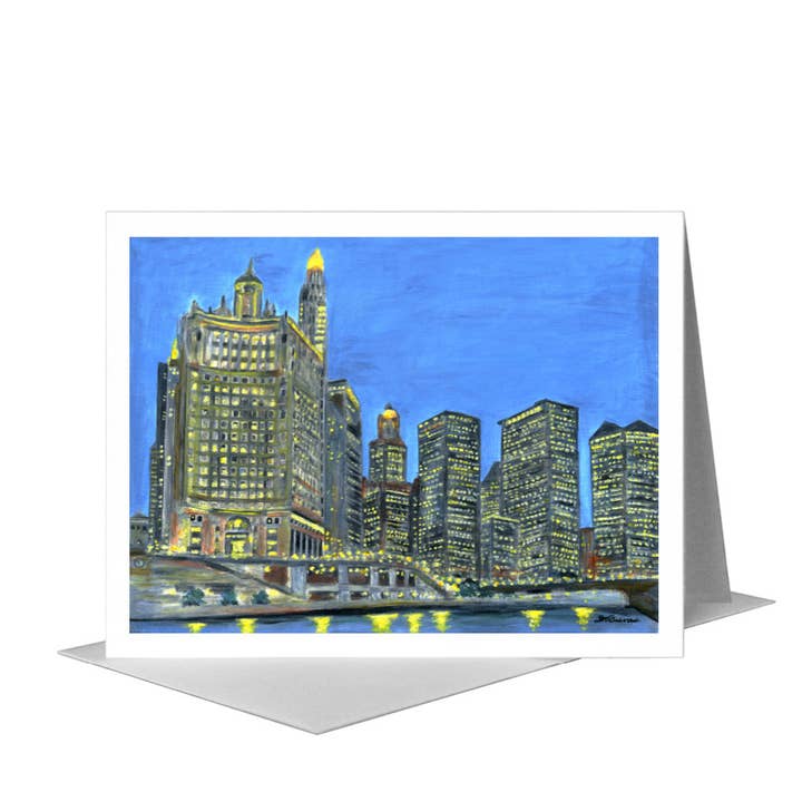 Riverwalk, Chicago, Greeting Card (#8817A) for wholesale by Printed Canvas