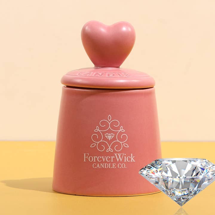 ForeverWick Hartendelicht Diamantkaars voor wholesale door ForeverWick Candle Co
