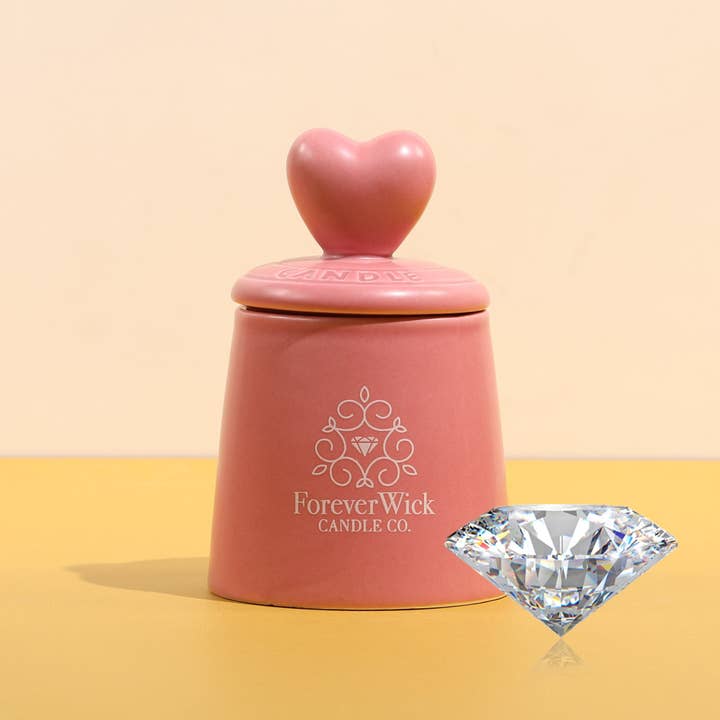 ForeverWick Hartendelicht Diamantkaars voor wholesale door ForeverWick Candle Co