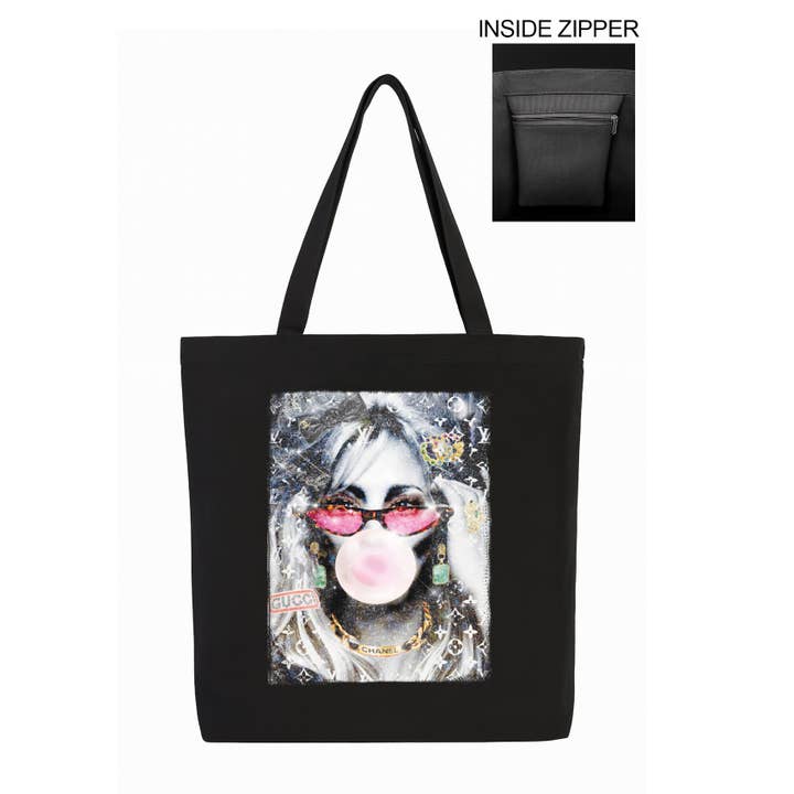 BLACK BAG-L3785 Fashion Women Graphic Tote Bag for wholesale on Faire