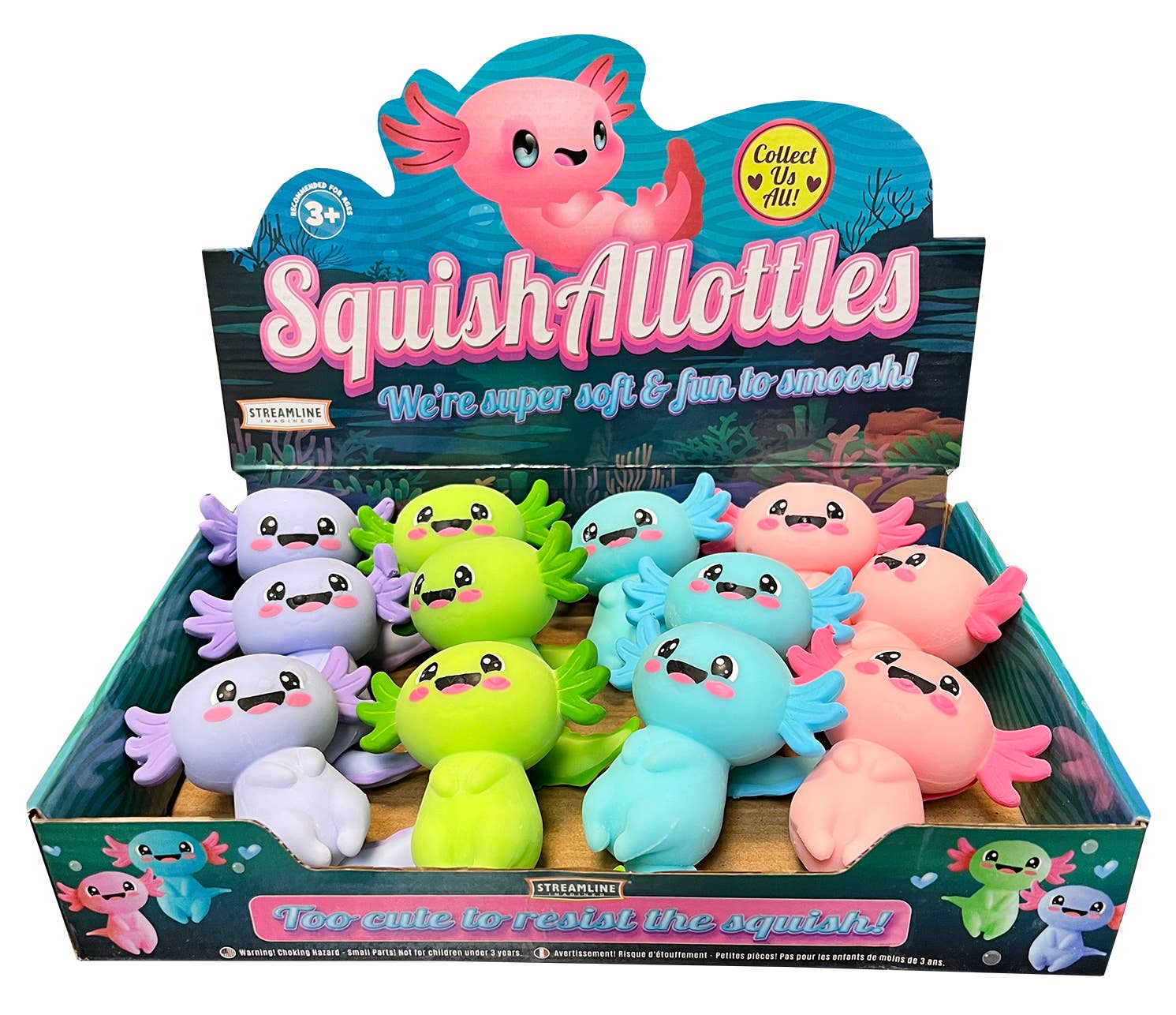 Streamline – wholesale Mjuk leksak - Barn och baby – Squishallottl Axelotlar i flera färger2
