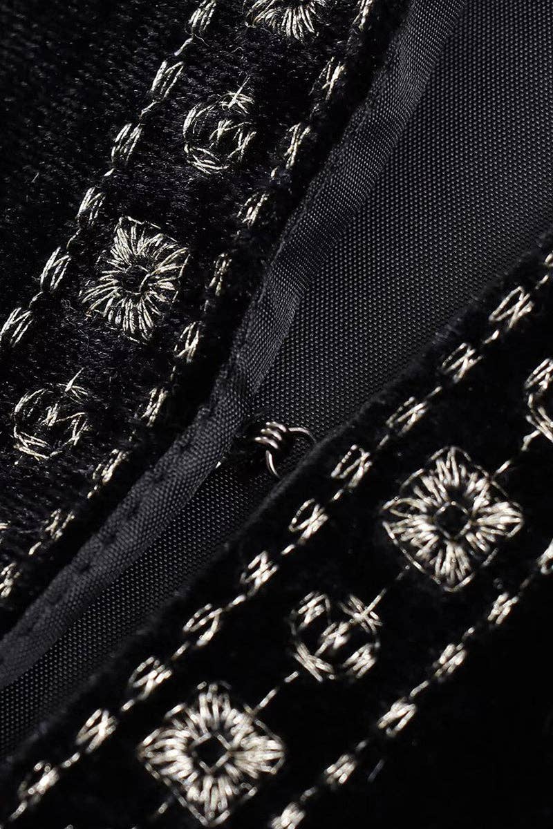 BLACK Patterned Open-Front Shacket for wholesale on Faire7