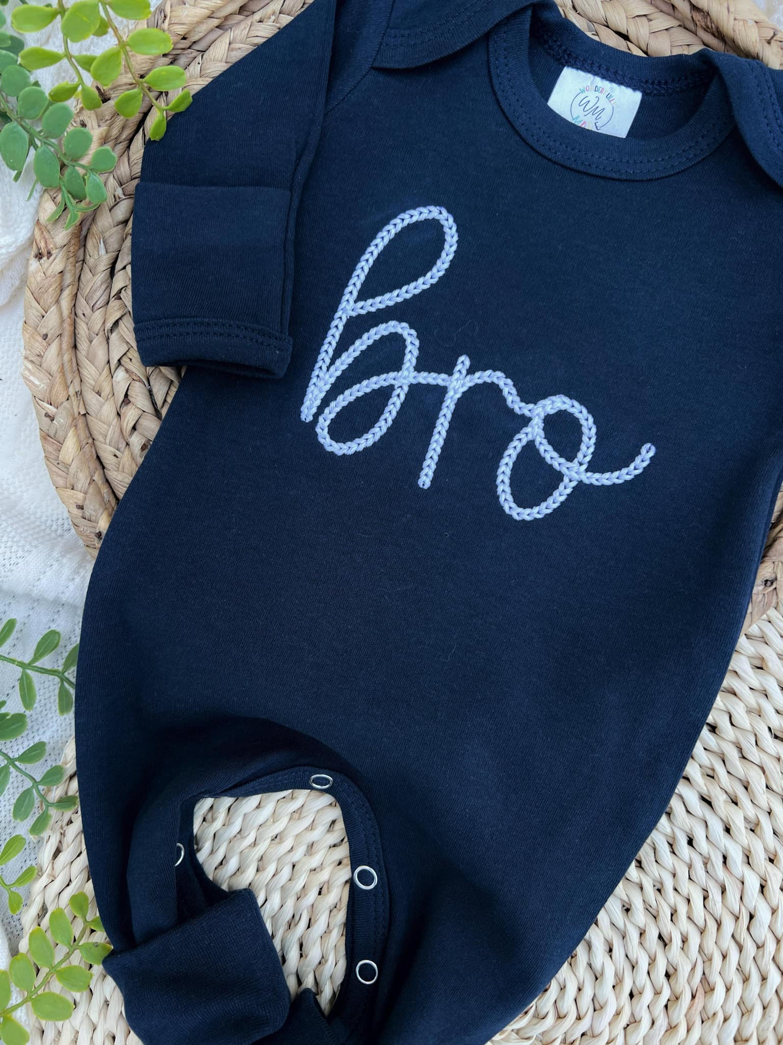 Wonderfully Made – wholesale Klädesset - Baby – Bebispojkoutfit | Mörkblå Romper Bro1