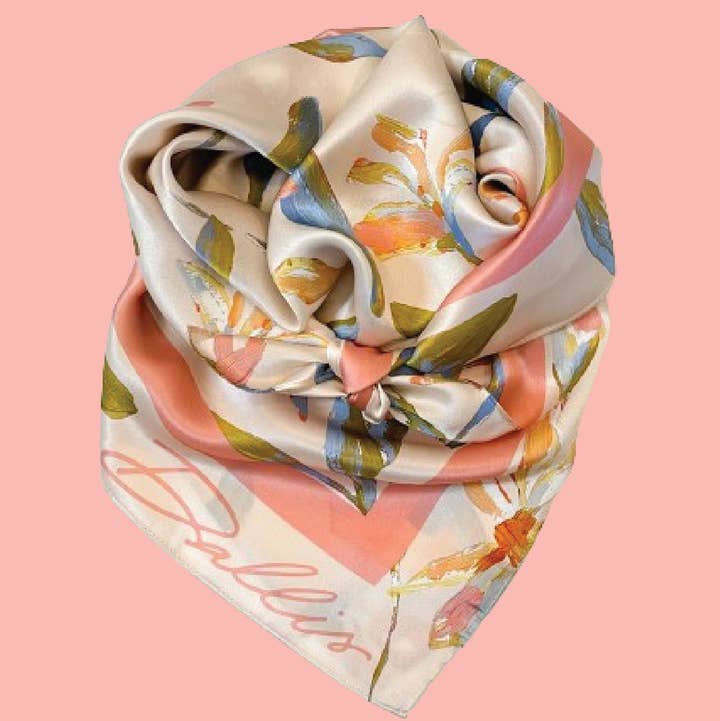 Dallis Foshee Art & Design, LLC - Wholesale Scarf - Women's - Blush Botanical Scarf0