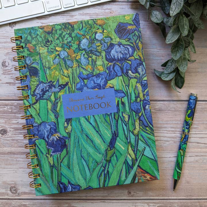 Robert Frederick Ltd - Wholesale Notebook - A5 Wiro Notebook - Van Gogh - Irises