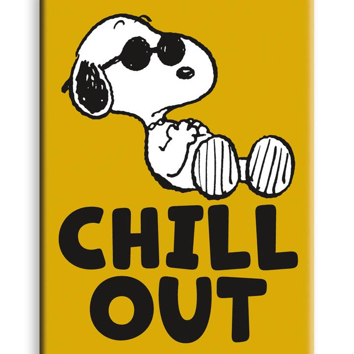 Great Stuff Novelties (GSN) by NMR Brands - Wholesale Magnet - Peanuts Joe Cool - Chill Out Flat Magnet (2.5" x 3.5")