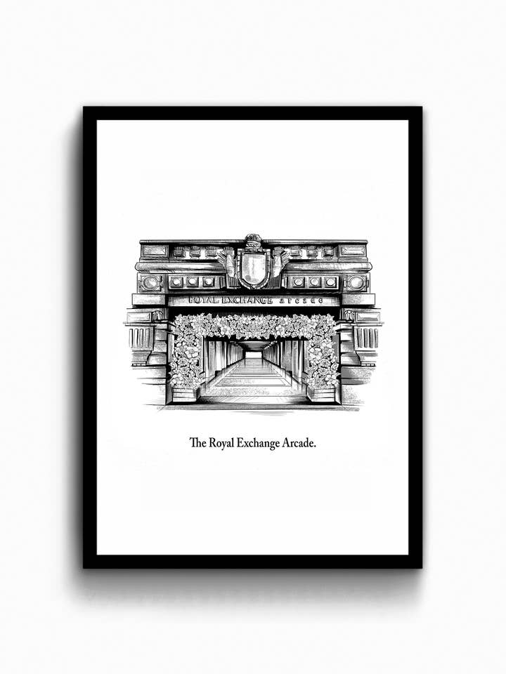 The Royal Exchange Arcade Print for wholesale by The Sculpts