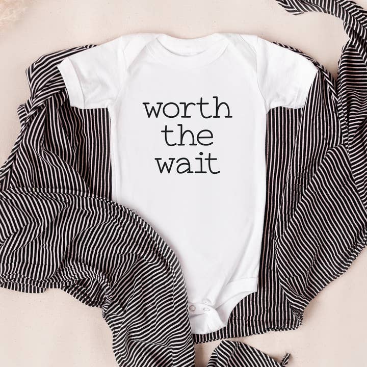 Worth The Wait - Infant Onesie/Bodysuit for wholesale by Moon & Mama Co.