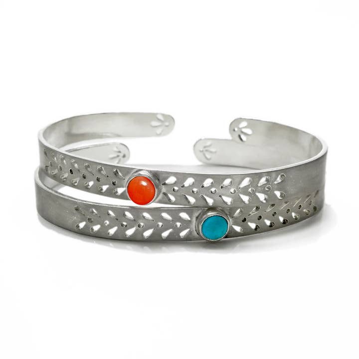 Papel Picado Garland with Gem Cuff Bracelet for wholesale by Kalai Jewelry