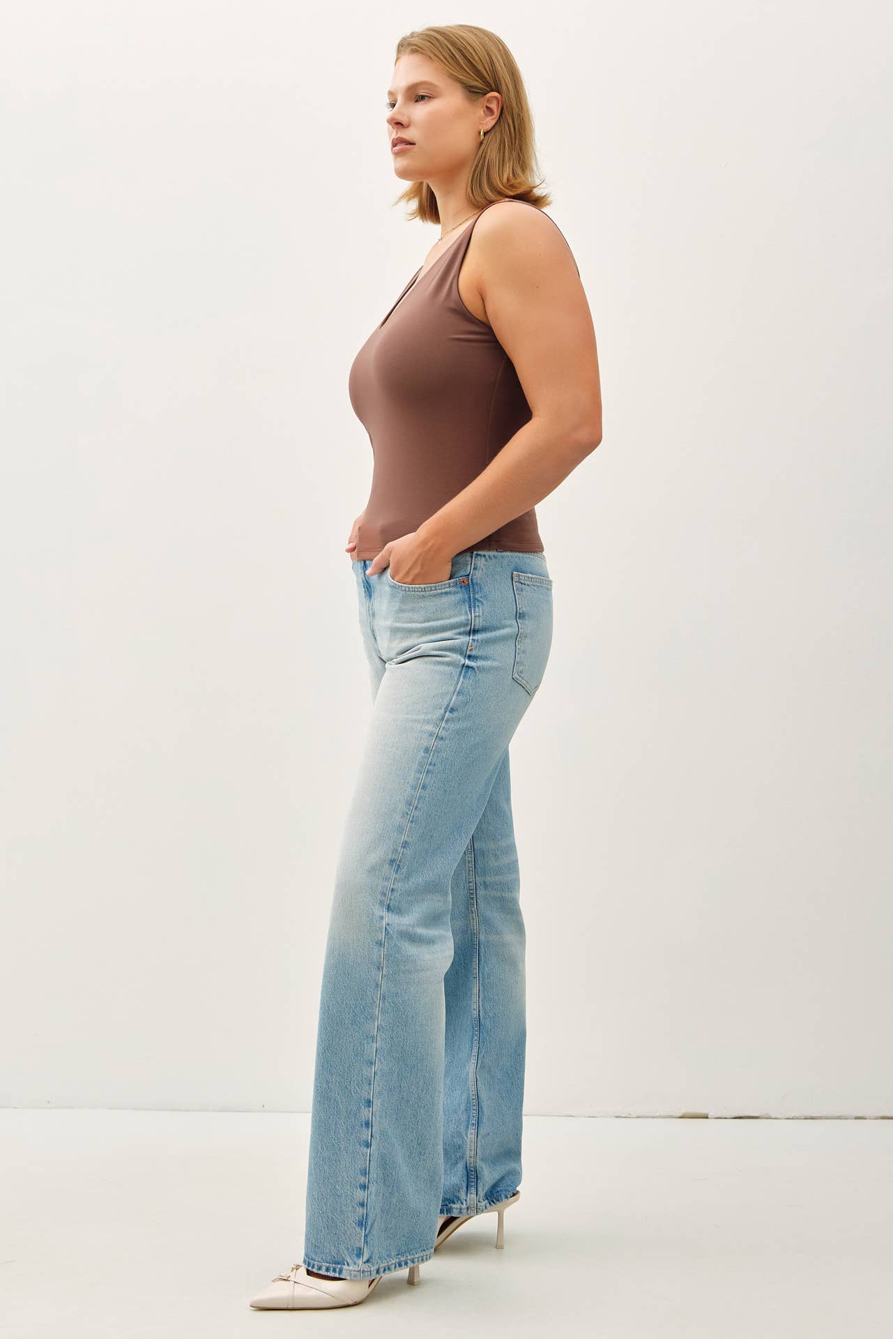 Be Cool - Wholesale Tank Top - Women's - PLUS [SOFT CORE] BASIC V-NECK F AND B TANK 18