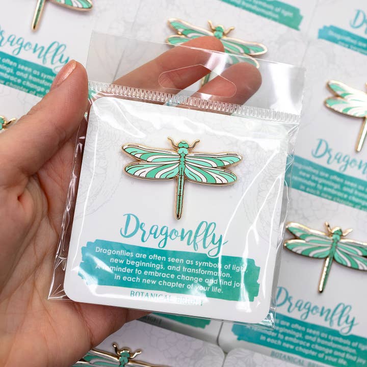 Botanical Bright – wholesale Lapel pin/button – Dragonfly Enamel Pin2