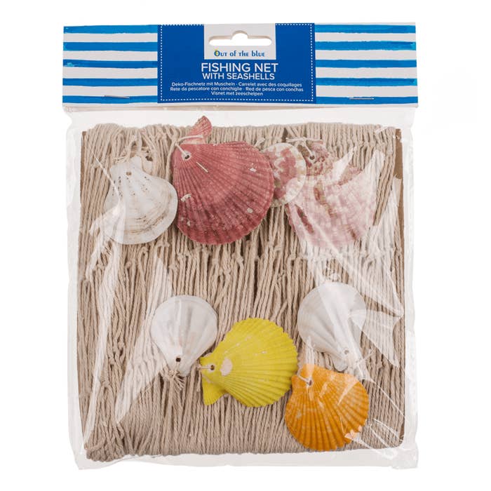 Out of the blue KG - Wholesale Decorative Tabletop Object - Fishing net with seashells, ca. 100 x 200 cm,1