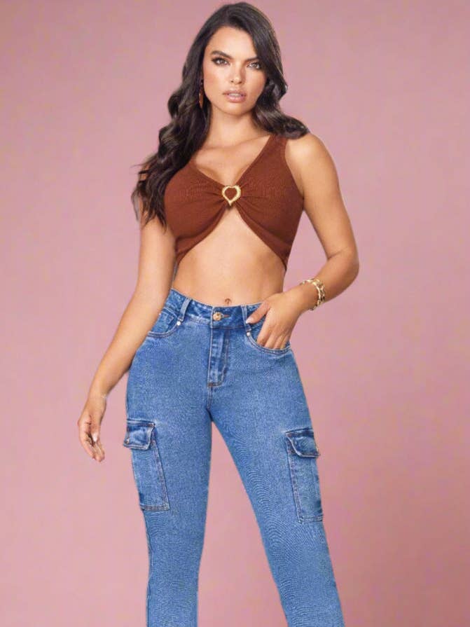 Porland 100% autentiske colombianske push-up jeans for engroshandel hos JDCOLFASHION LLC