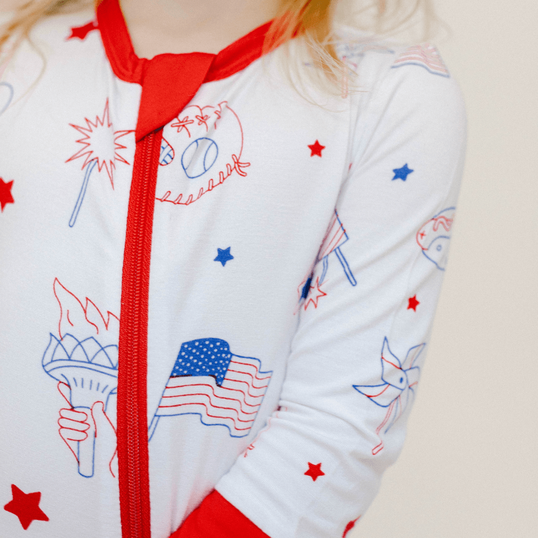 Coconut Pops - Wholesale Sleepsuit - Baby - The Poppy in Fourth of July2