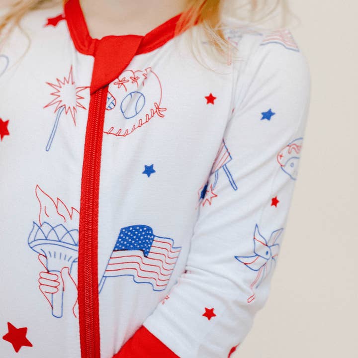 Coconut Pops - Wholesale Sleepsuit - Baby - The Poppy in Fourth of July2