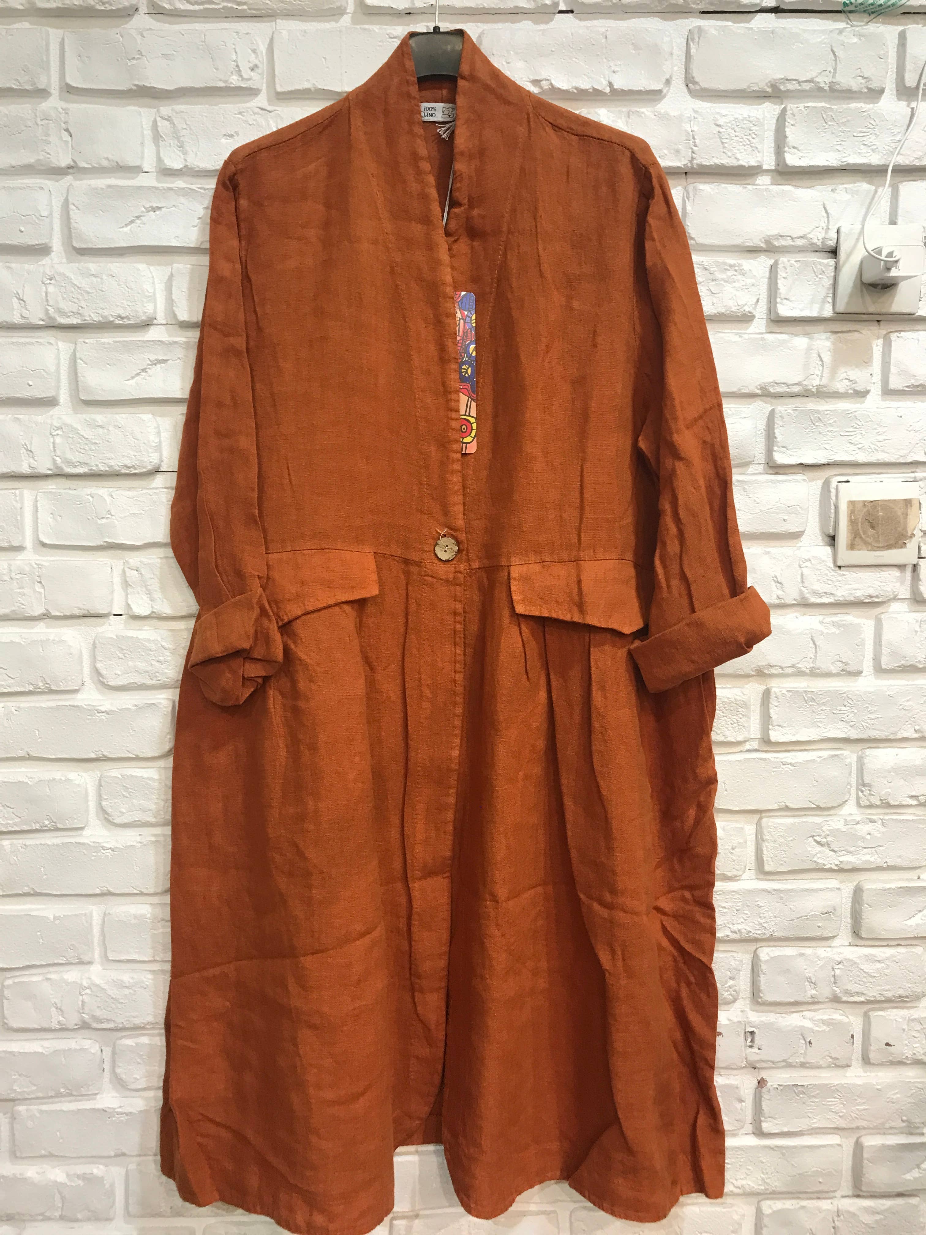 la maison des fibres naturelles - Wholesale Jacket - Women's - 62411 100% linen jacket made in Italy19