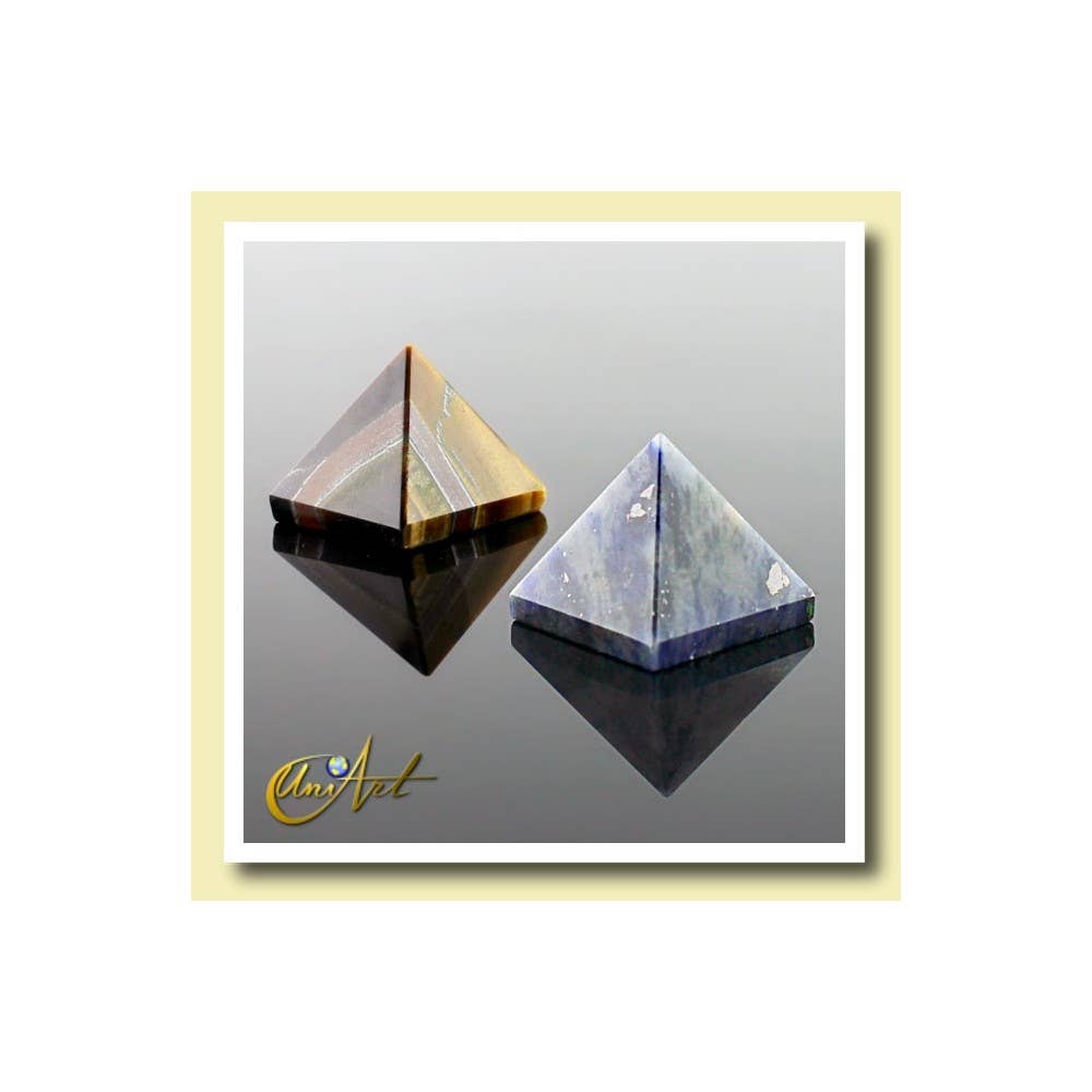 UniArt - Wholesale Spiritual Stone/Crystal - 1.5 Cm Pyramid of Minerals2
