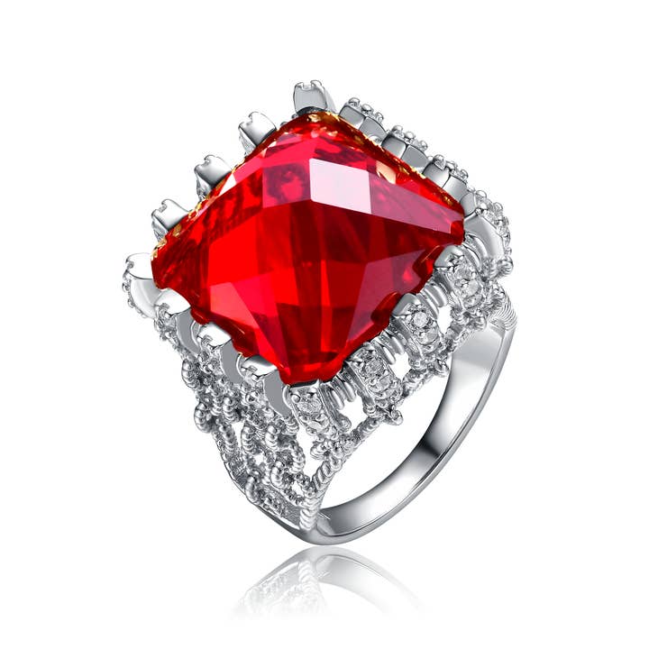 Sterling Silver Cubic Zirconia Ring(2629-R-RP) for engroshandel hos Genevive