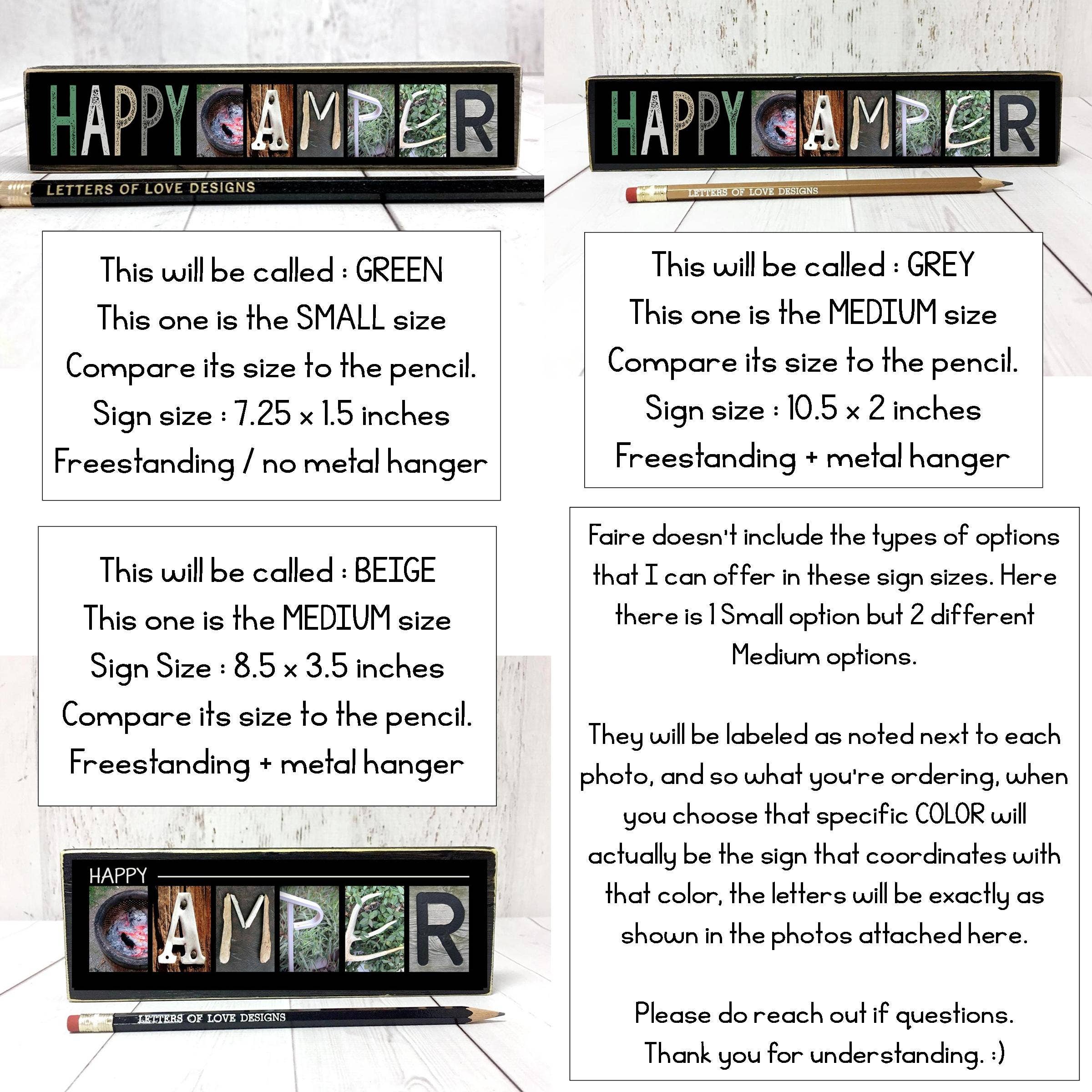 Letters Of Love Designs - Wholesale Sign - Happy Camper Sign, Camping Gift, Gifts for Campers Art0