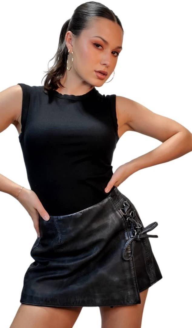 Charlie Leather - Wholesale Skort - Women's - Carmela Leather Skort 0