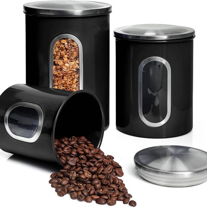 Mixpresso 16 Oz Coffee Canister, Stainless Steel Airtight Coffee Container, Ground Coffee Bean Storage with Date Tracker, Vacuum Sealed Espresso Airtight Container, Coffee Jar, Sugar Container for wholesale by Mixpresso