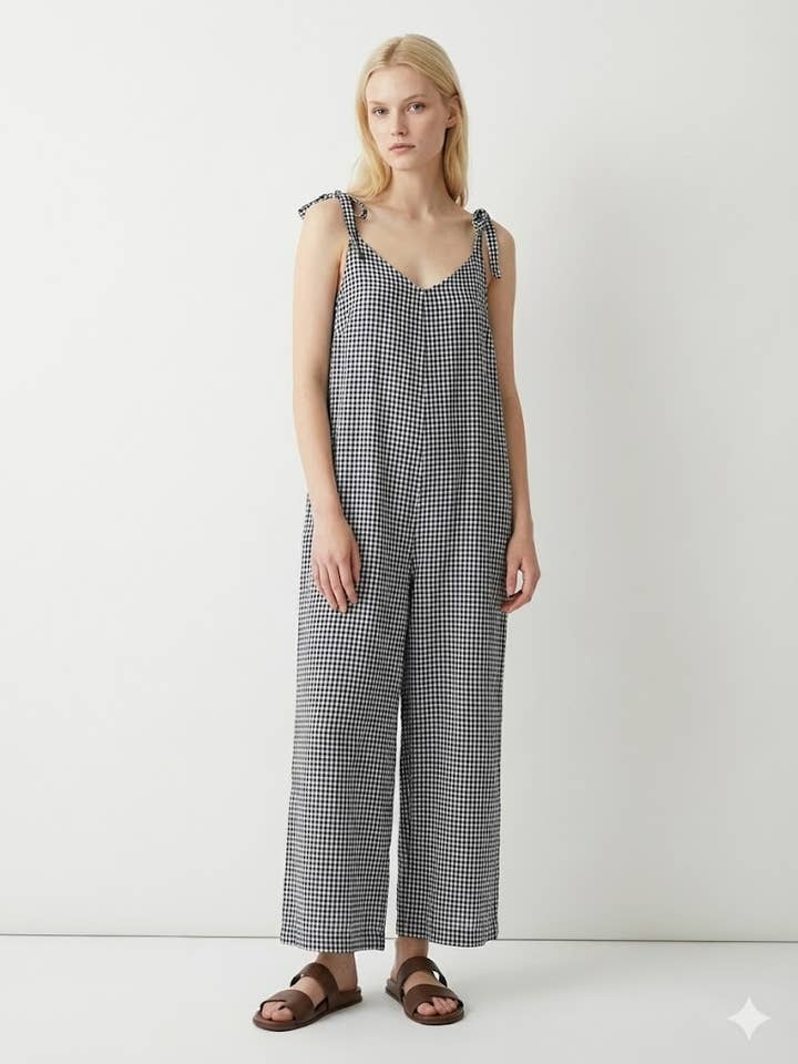 Combinaison En Coton A Vichy @2307_CbVichy pour la vente par Mimi & Gogo