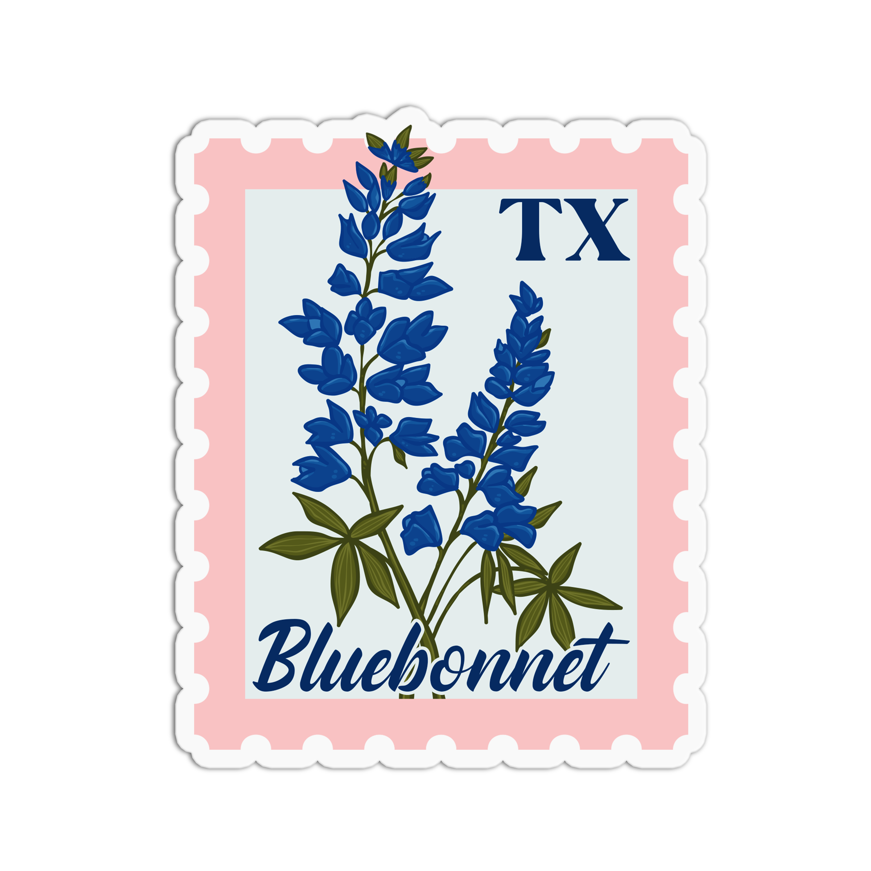 Girls Printing House - Wholesale Sticker - State Flower Bluebonnet Texas TX Vinyl Textured Stickers0