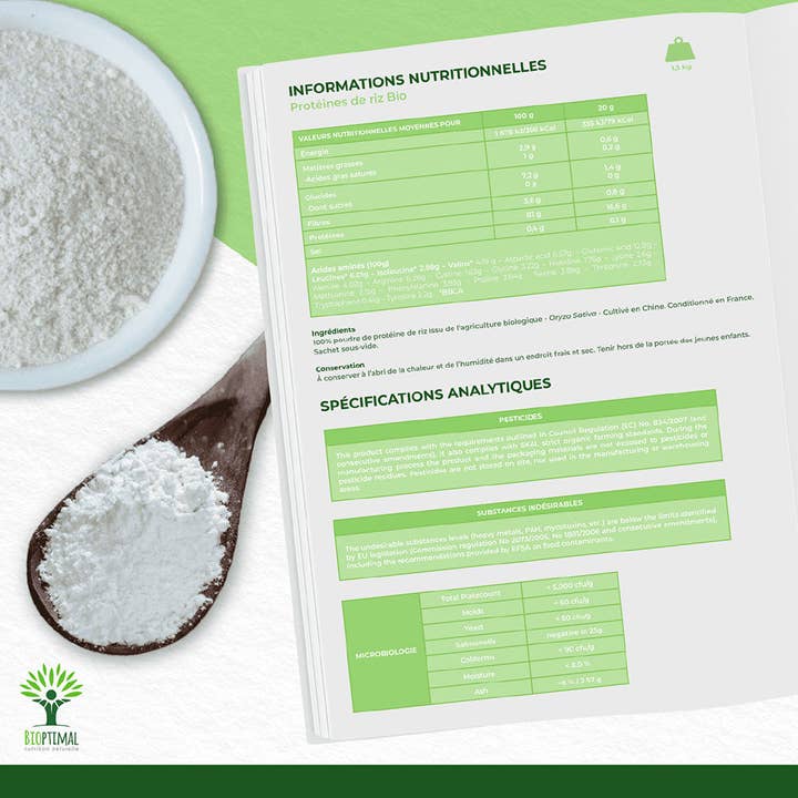 Bioptimal - Wholesale Protein/superfood powder - Organic Rice Protein Powder - Bioptimal7