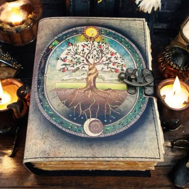 Blank Spell Book of Shadows Tree of life Journal Witchcraft for wholesale by MNM HANDICRAFTS