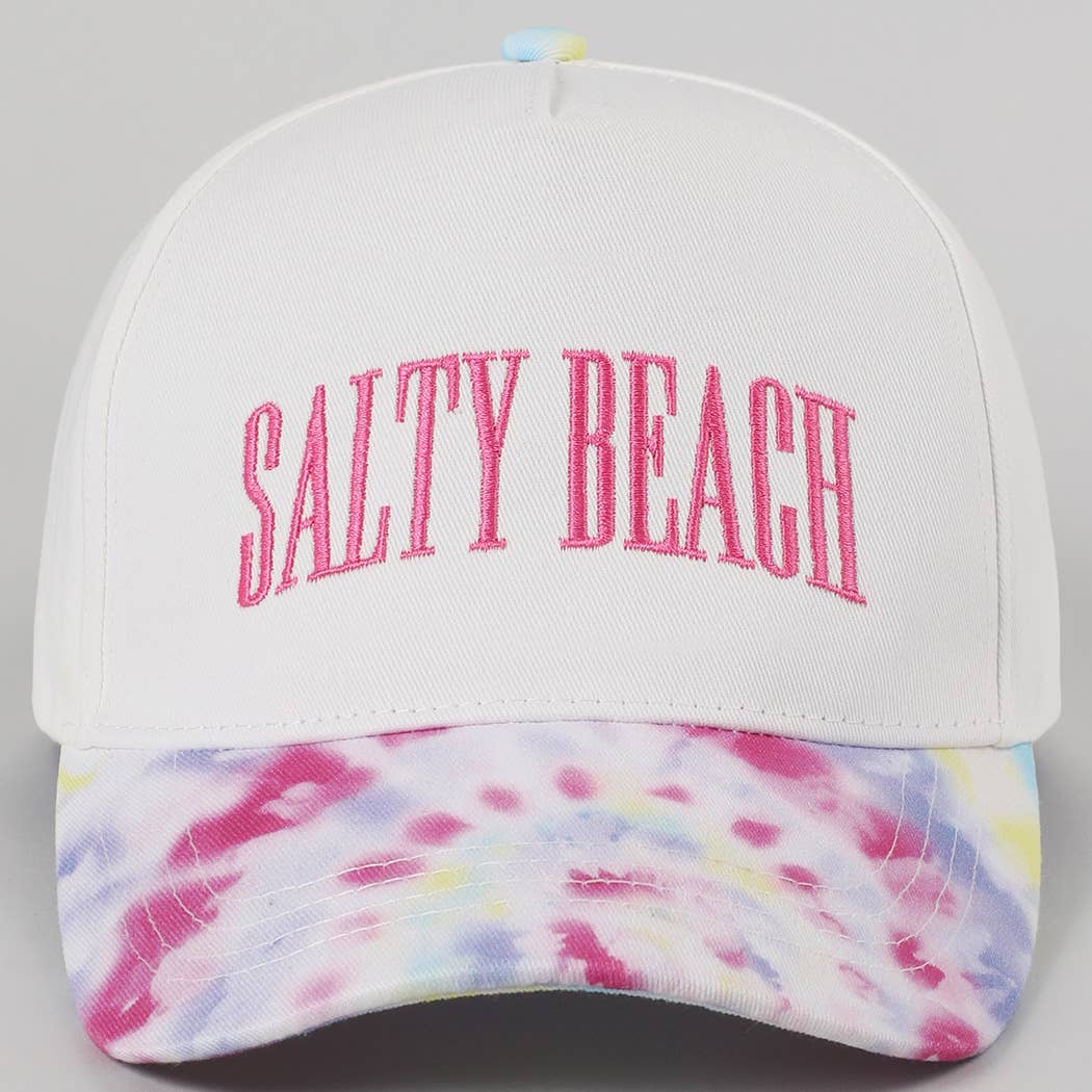 Fashion City - Vente Casquette de camionneur – femme - Casquette Trucker Teinture Tie-Dye Broderie SALTY BEACH16