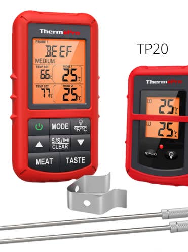 Wireless BBQ Thermometer - 2 Probes for wholesale by Optoco