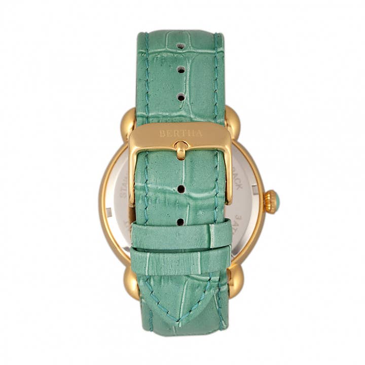 Bertha - Wholesale Wrist Watch - Women's - Bertha Ashley Mother-of-Pearl Leather-Band Watch2