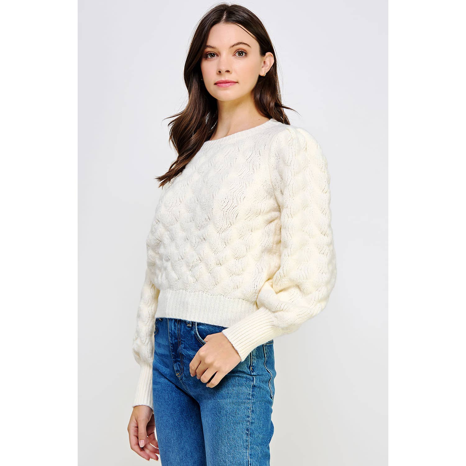 Strut & Bolt - Vendita all'ingrosso Maglione tricot - Donna - Maglione in maglia spessa a onde testurizzate12