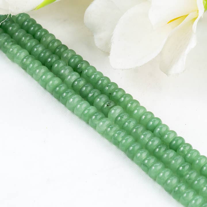 Soothing Crystals Beads - Wholesale Beads - Rondelle Crystal Beads | Green Aventurine | Gemstone Beads 6