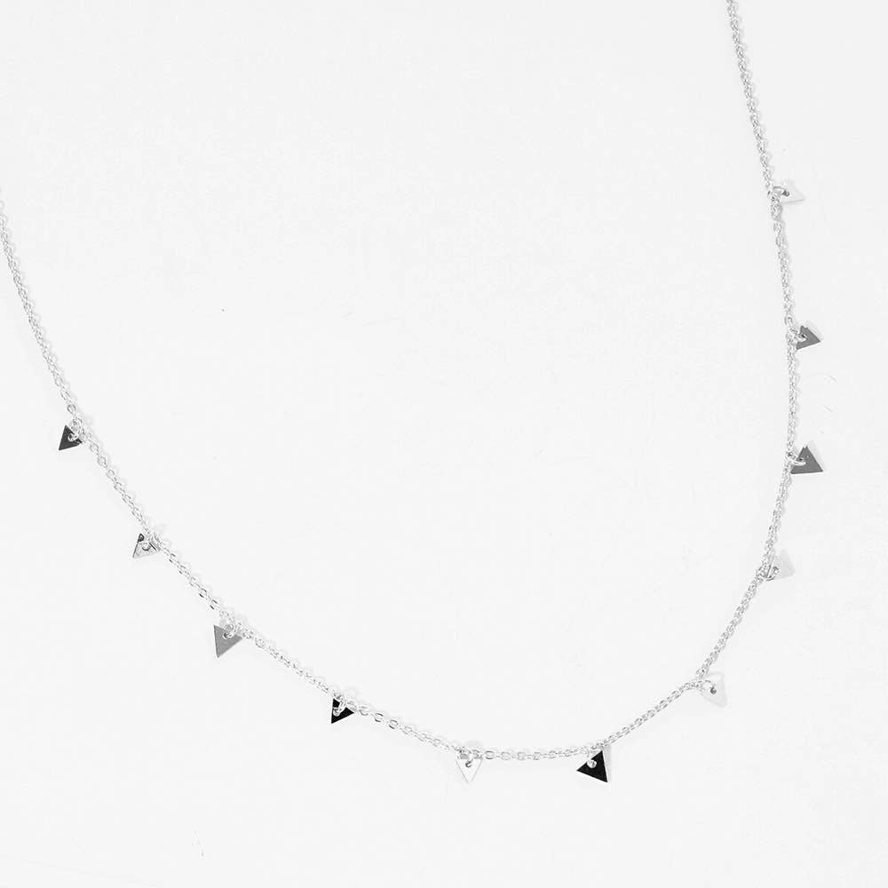 Sensibling Corp. - Wholesale Link & Chain Necklace -  Gold Dipped Metal Triangle Station Necklace5