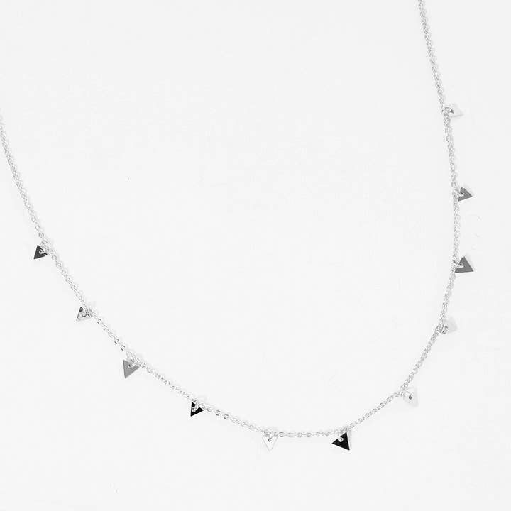 Sensibling Corp. - Wholesale Link & Chain Necklace - Gold Dipped Metal Triangle Station Necklace5