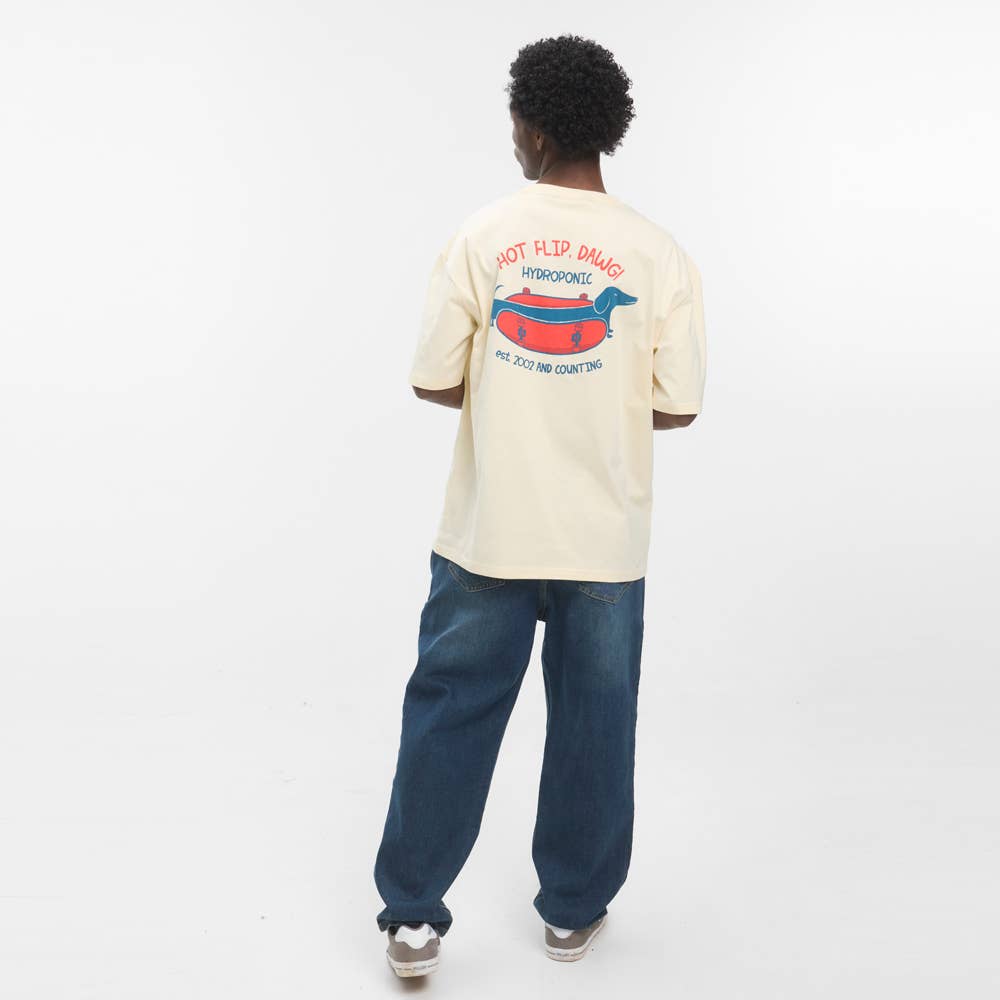 Hydroponic - Wholesale Screen Printed T-Shirt - Men's - Hot Dog SS 01 - Off White5