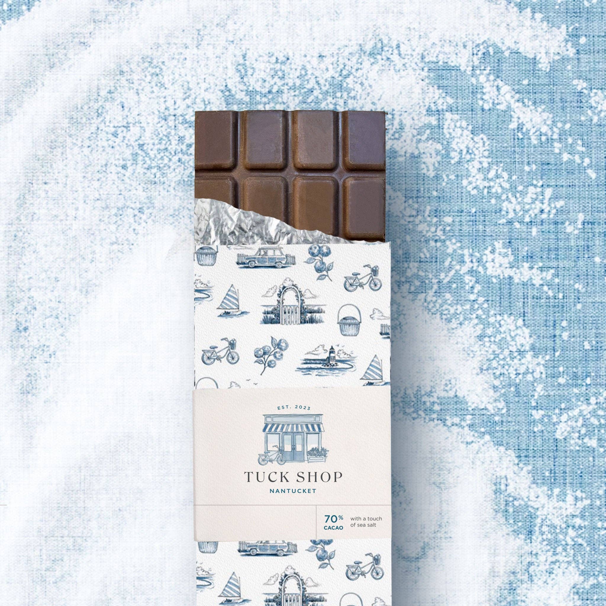 Tuck Shop - Wholesale Chocolate Bar - Nantucket 70% Dark Chocolate with Touch of Sea Salt1