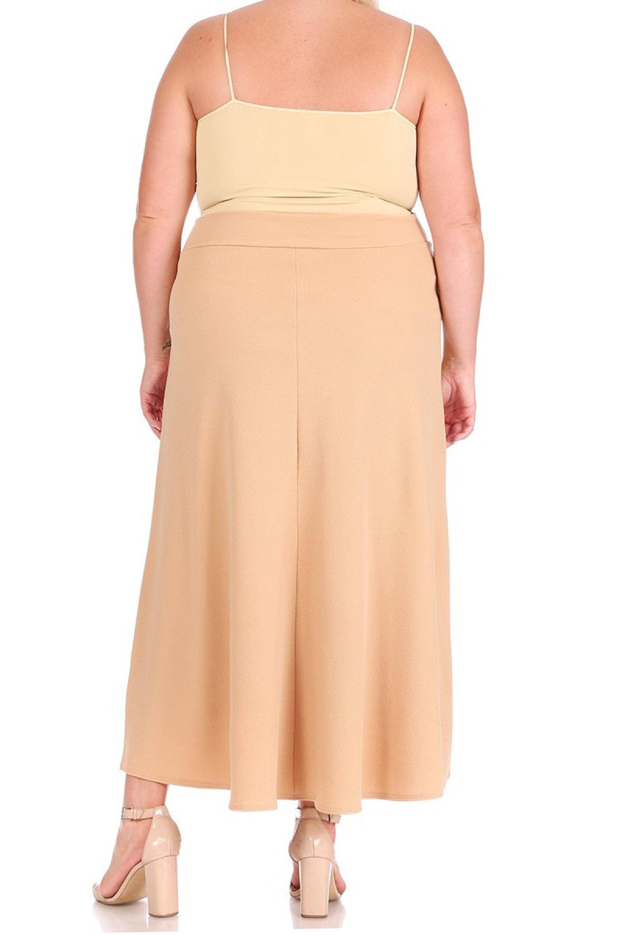 MOA COLLECTION - Wholesale Skirt - Women's - Women's Plus Size Flare A-line Long Skirt10