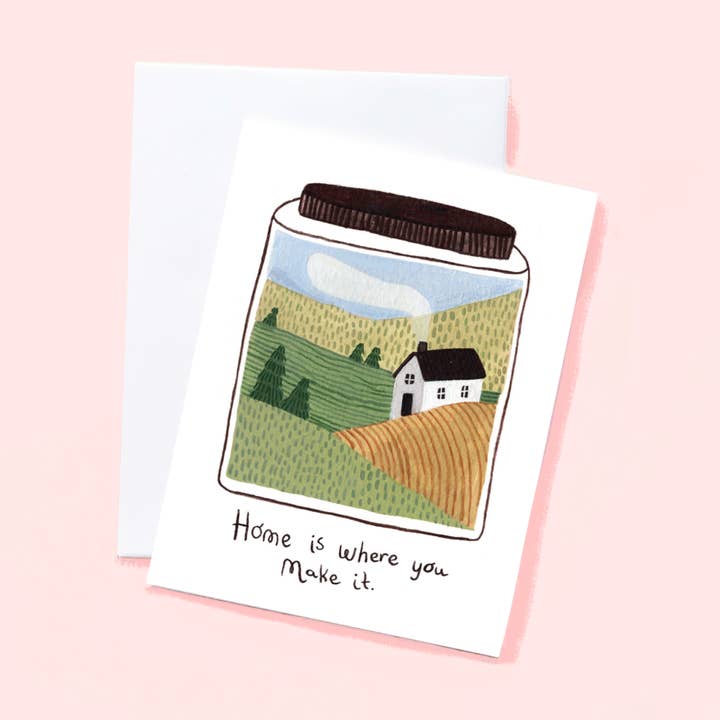 Home is where you make it – Greeting Card for wholesale by Leah Bees Creations