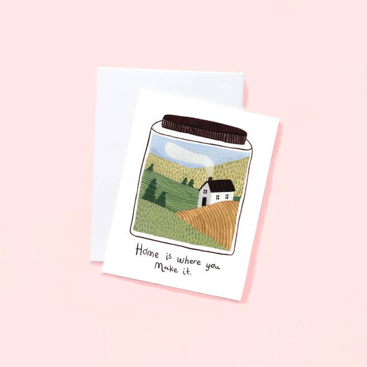 Home is where you make it – Greeting Card for wholesale by Leah Bees Creations