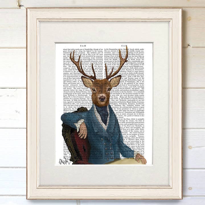 FabFunky Ltd - Wholesale Art Print - Distinguished Deer Portrait, Book Print / Art Print2