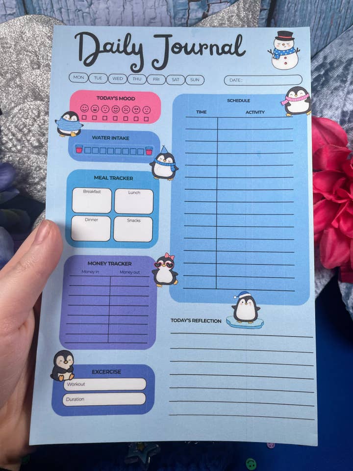 Penguin Play Planner Notepad 5.5" x 8.5" for wholesale by Autumnmist Boutique