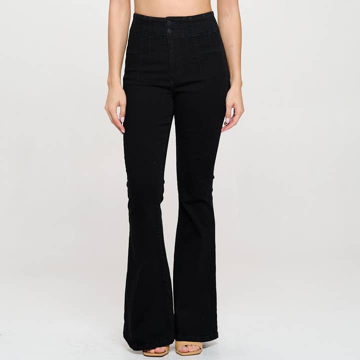 ALÇA ALTA COM 2 BOTÕES E PONTO DE CINTURA COM ALÇA ALTA, SI2295BK-SP por atacado de Someday